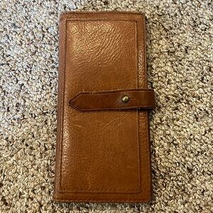 Light brown leather billfold